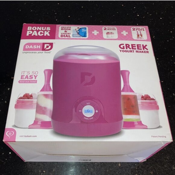 Dash Greek Yogurt Maker Bonus Pack Pink DGY001 - Picture 1 of 5